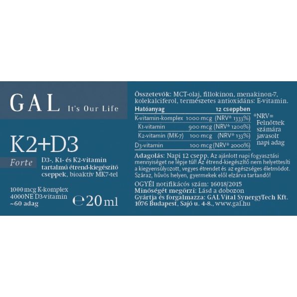 GAL K2+D3 Forte